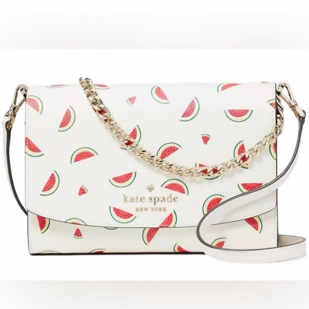 Kate Spade White Crossbody Bag with Watermelon Design